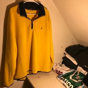 Yellow Nautica Quarter Zip Sweater
